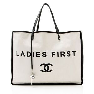 Chanel Canvas Let's Demonstrate Ladies First Shopper Tote